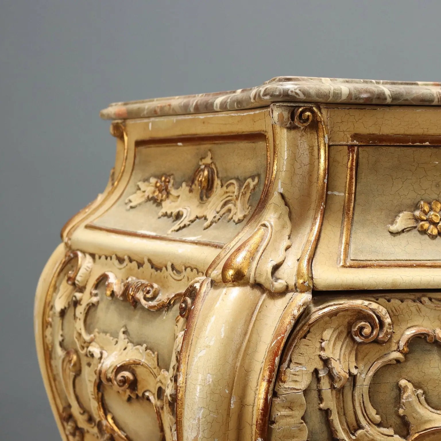 Antique Chest of Drawers Rococo Style Wood Marble XX Century - Italy, Mid XX Century | Antiques | Chest of Drawers & Commodes