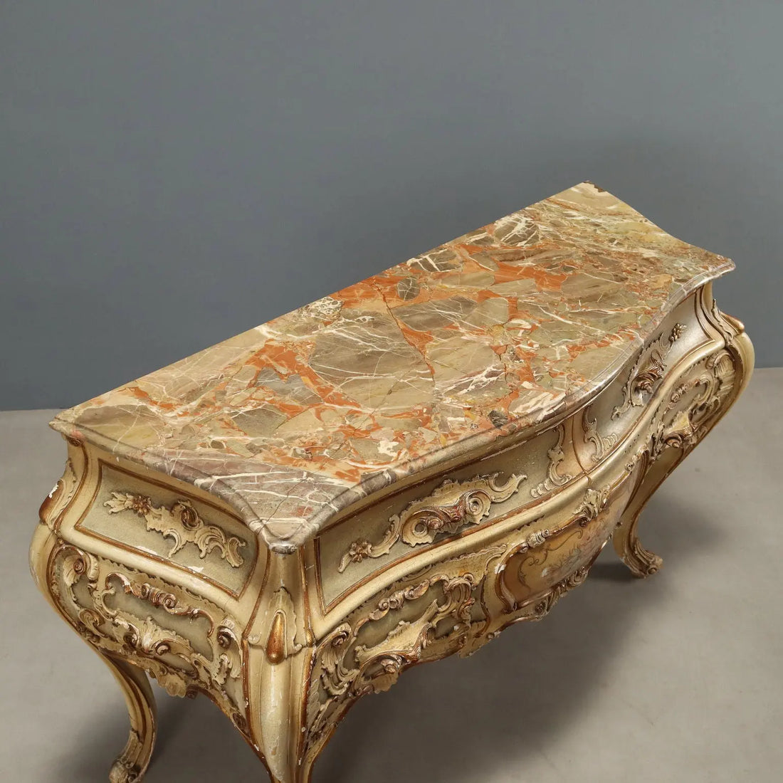 Antique Chest of Drawers Rococo Style Wood Marble XX Century - Italy, Mid XX Century | Antiques | Chest of Drawers & Commodes