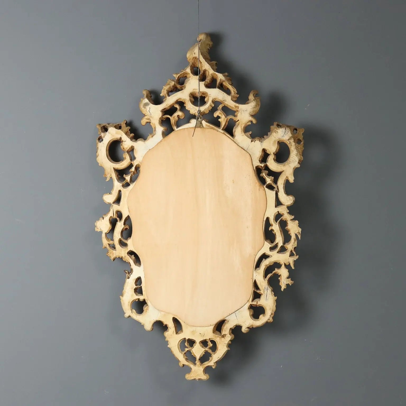 Lacquered and Gilded Rocaille Mirror - Italy 20th Century