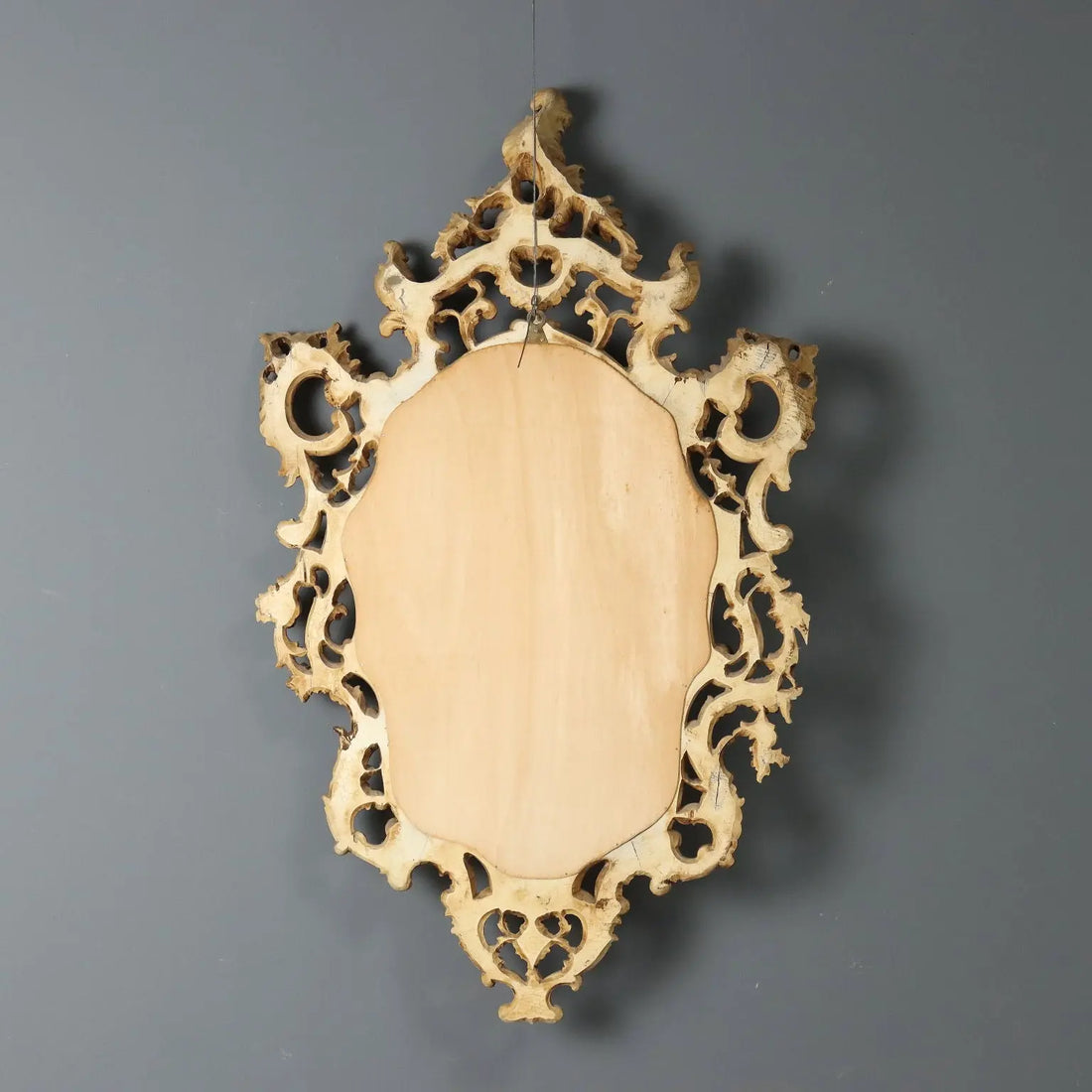 Lacquered and Gilded Rocaille Mirror - Italy 20th Century
