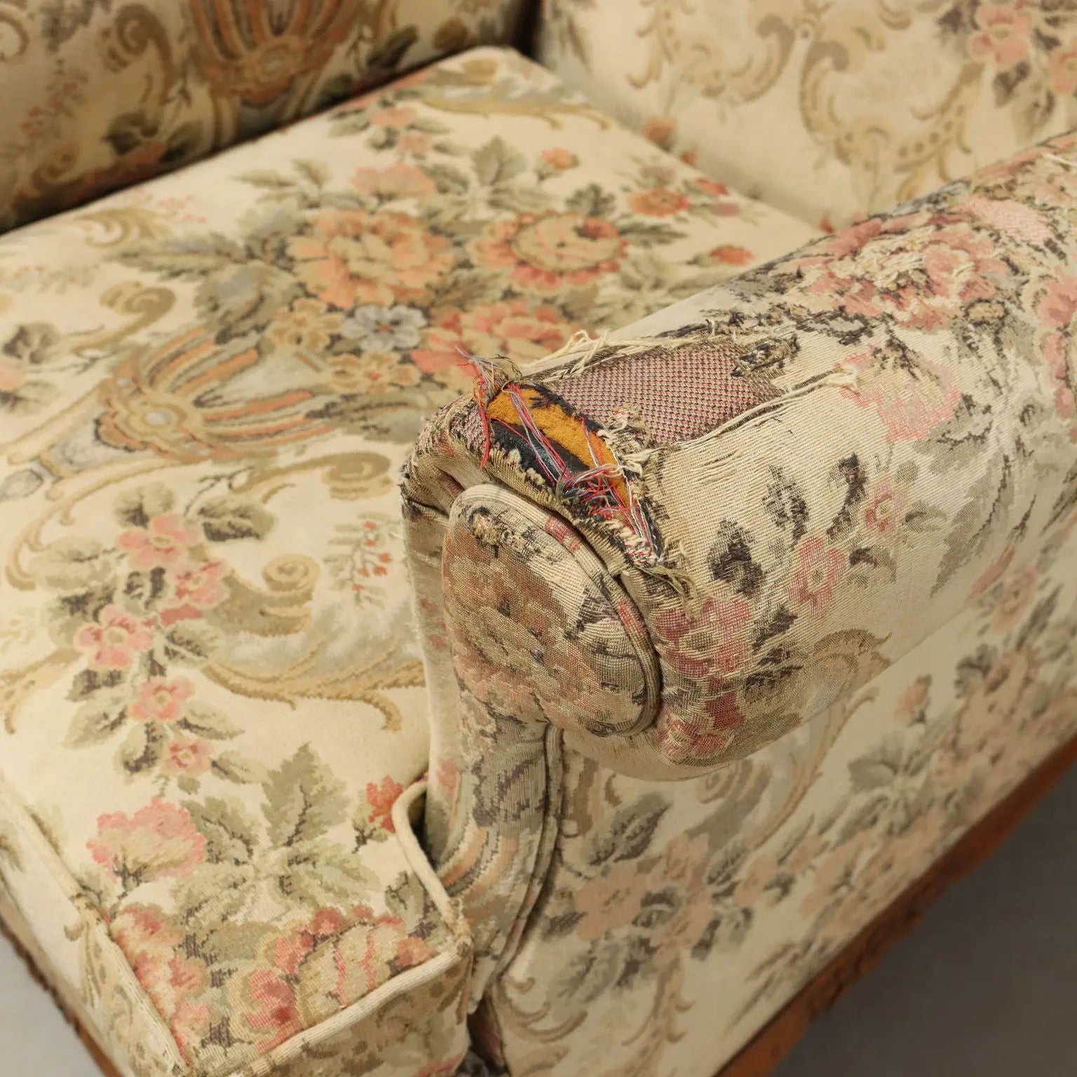 Antique Bergere Armchairs Beech Fabric Italy XX Century - Italy, Early XX Century | Antiques | Seating