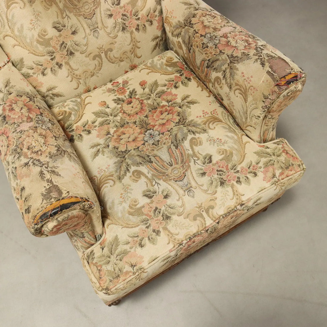 Antique Bergere Armchairs Beech Fabric Italy XX Century - Italy, Early XX Century | Antiques | Seating