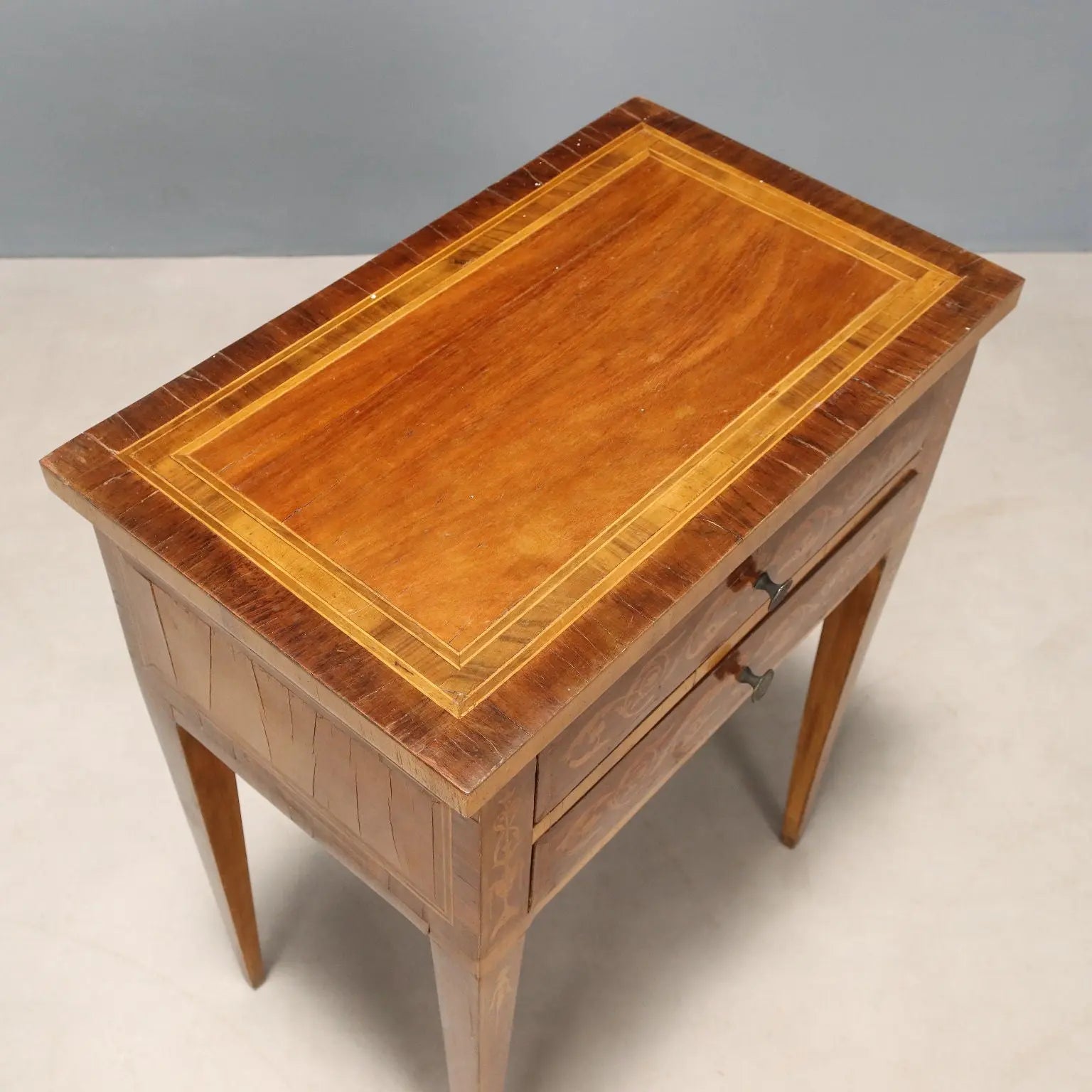 Antique Bedside Tables Neoclassical Style Walnut Italy XX Century - Italy, XX Century | Antiques | Bedside Tables