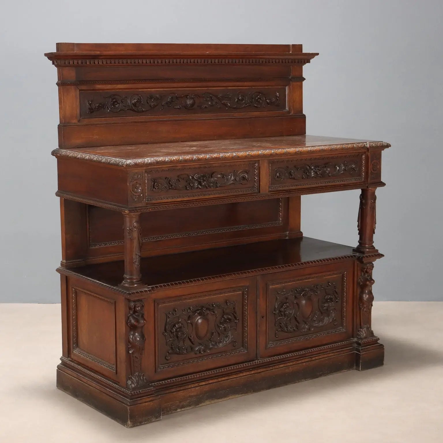 Antique Cupboard Neo-Renaissance Style Walnut XIX Century - Italy, Late XIX Century | Antiques | Cupboards