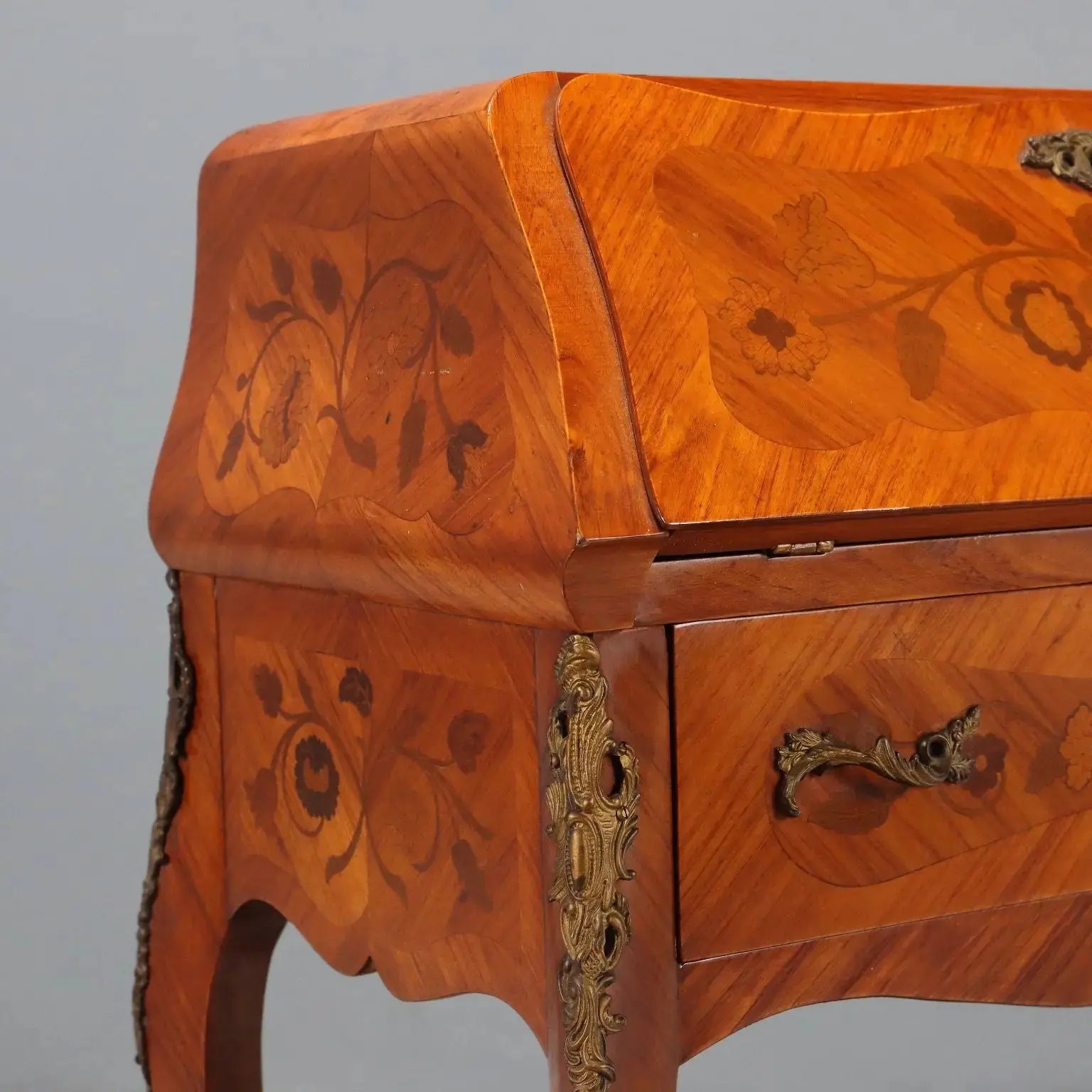 Antique Flap Cabinet Baroque Bois de Rose Italy XX Century - Italy, Early XX Century | Antiques | Desks & Writing Desks