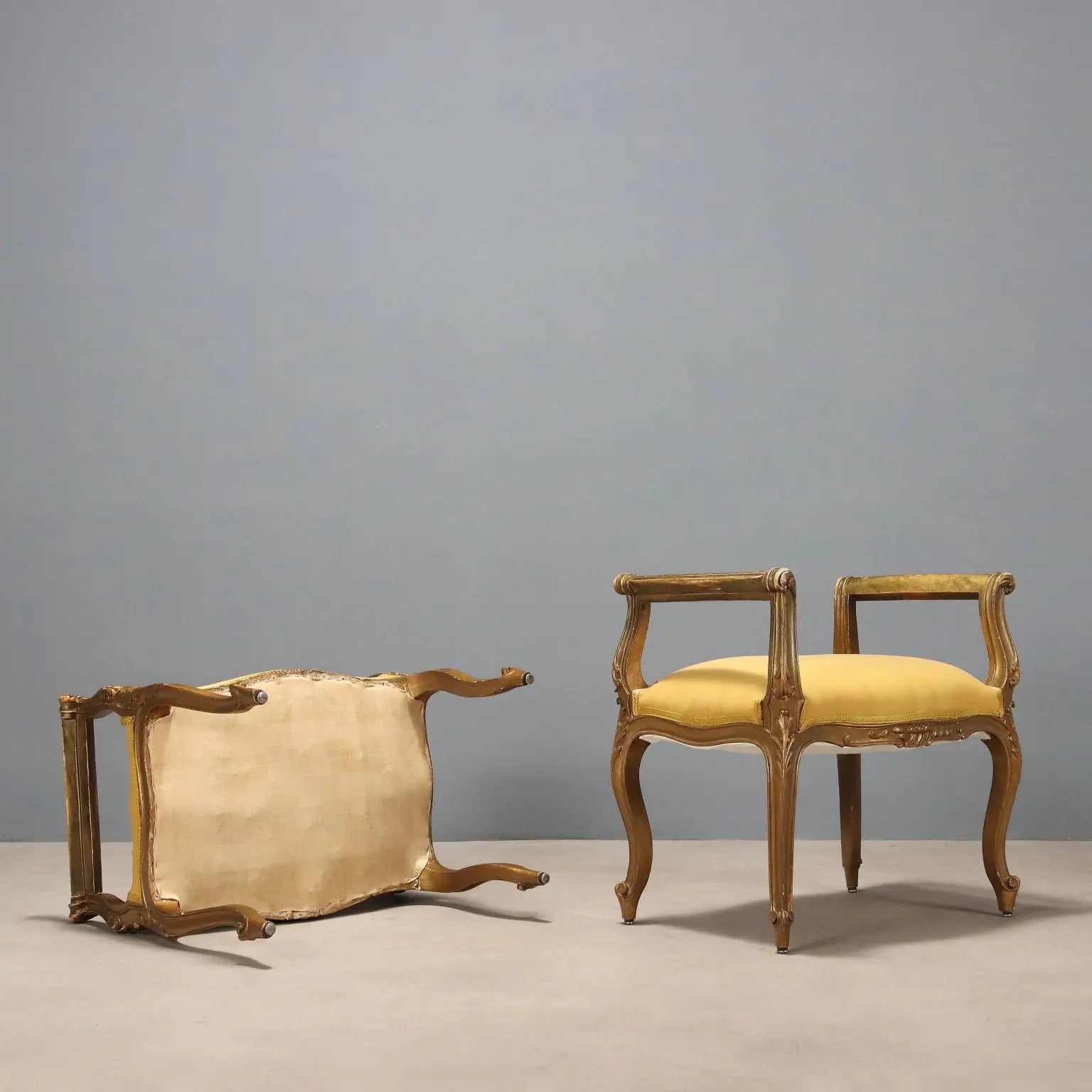 Gilded Barocchetto Benches, Italy, Early 20th Century