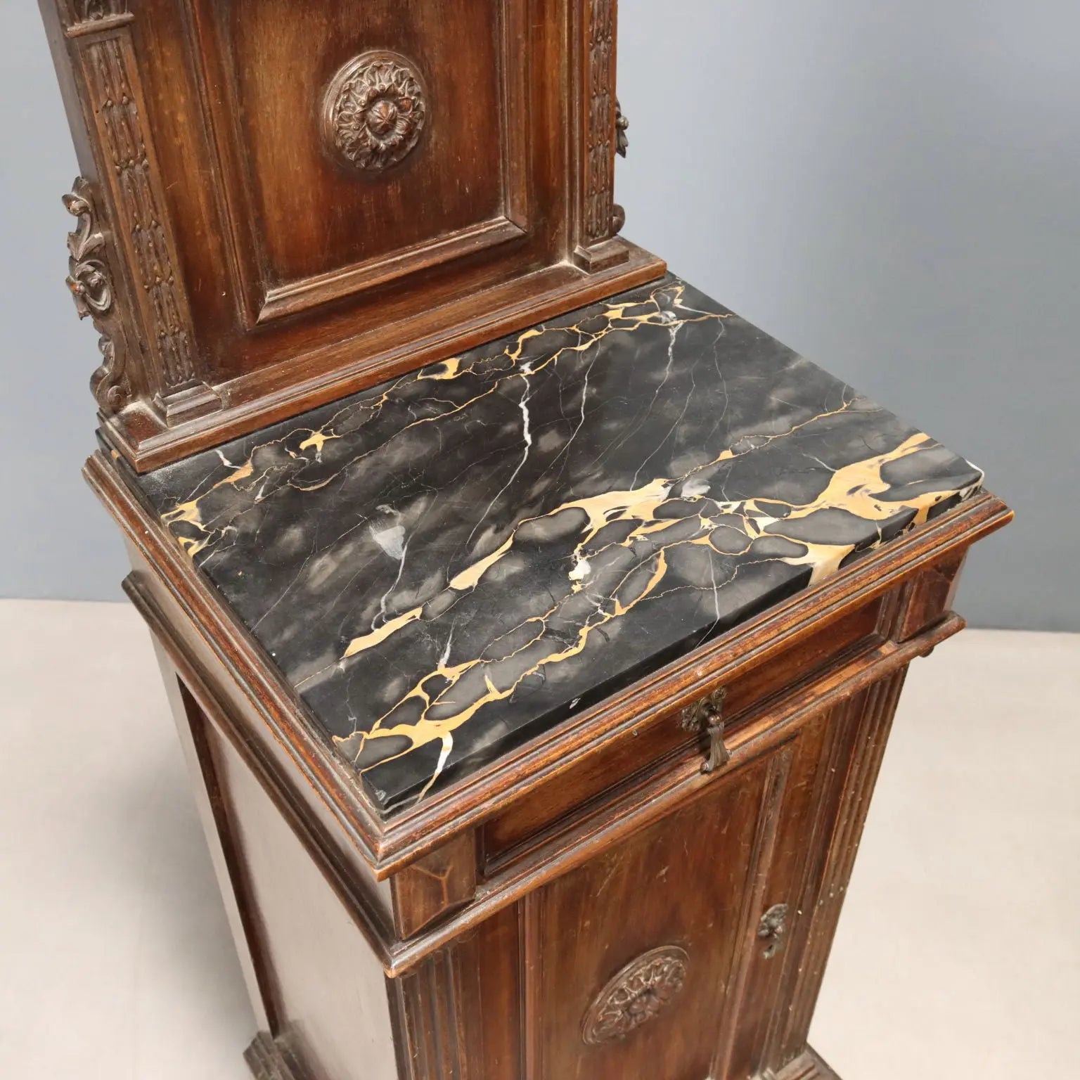 Antique Bedside Tables Neo-Renaissance Walnut Italy XX Century - Italy, Early XX Century | Antiques | Bedside Tables