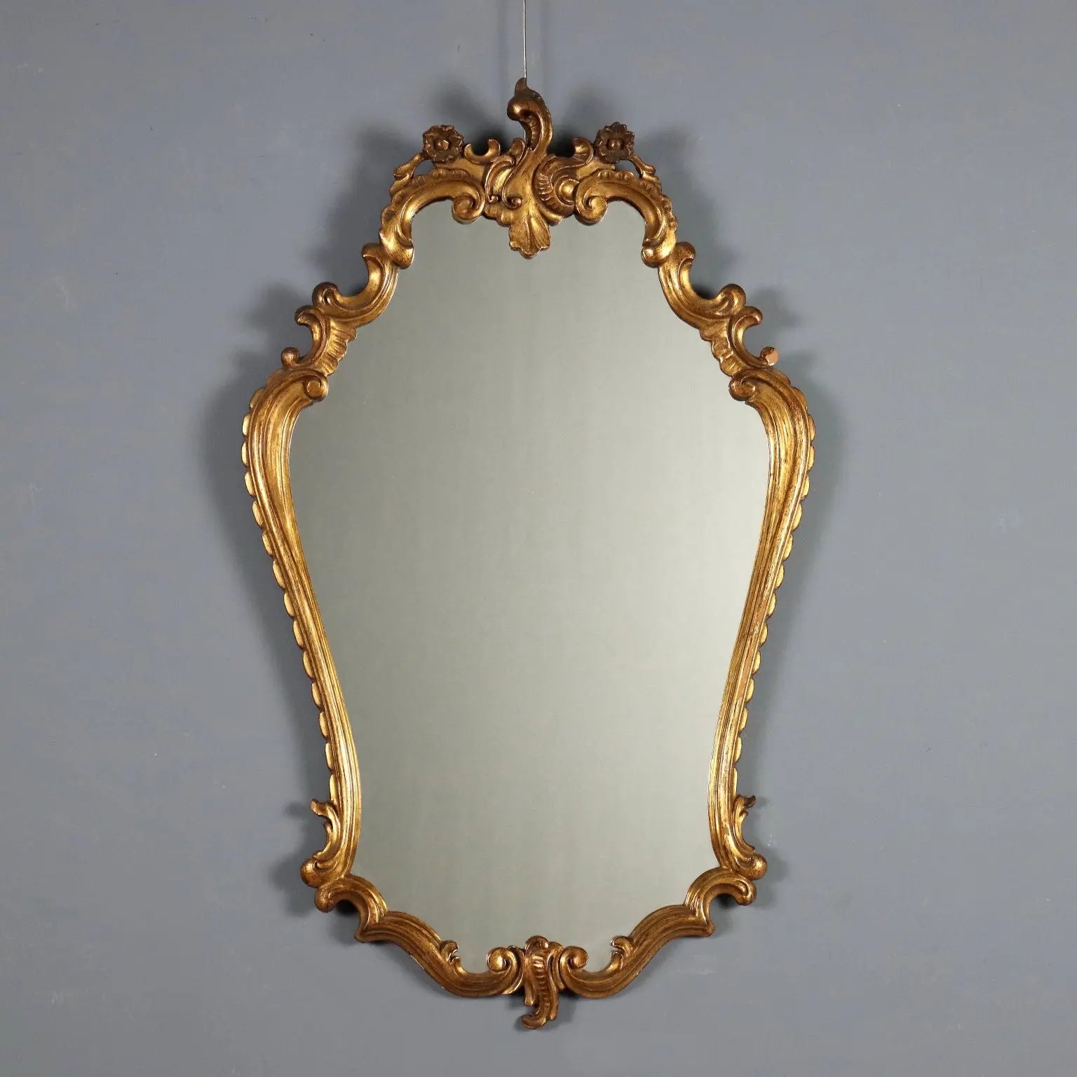 Antique Mirror Carved Gilded Wood Italy Early XX Century - Italy, Early XX Century | Antiques | Mirrors & Frames