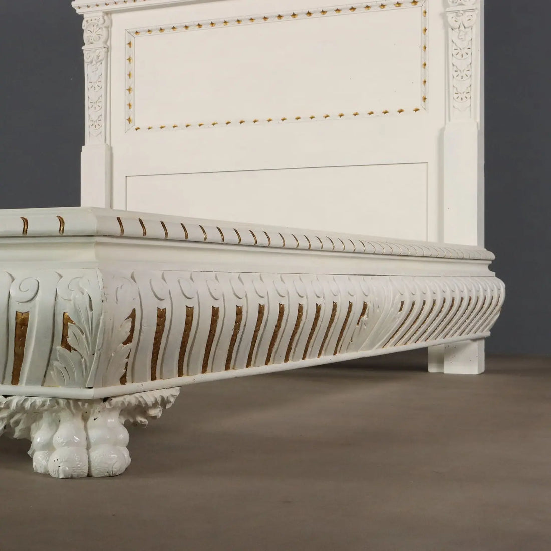 Poplar Bed in Neo-Renaissance Style - Mid 20th Century