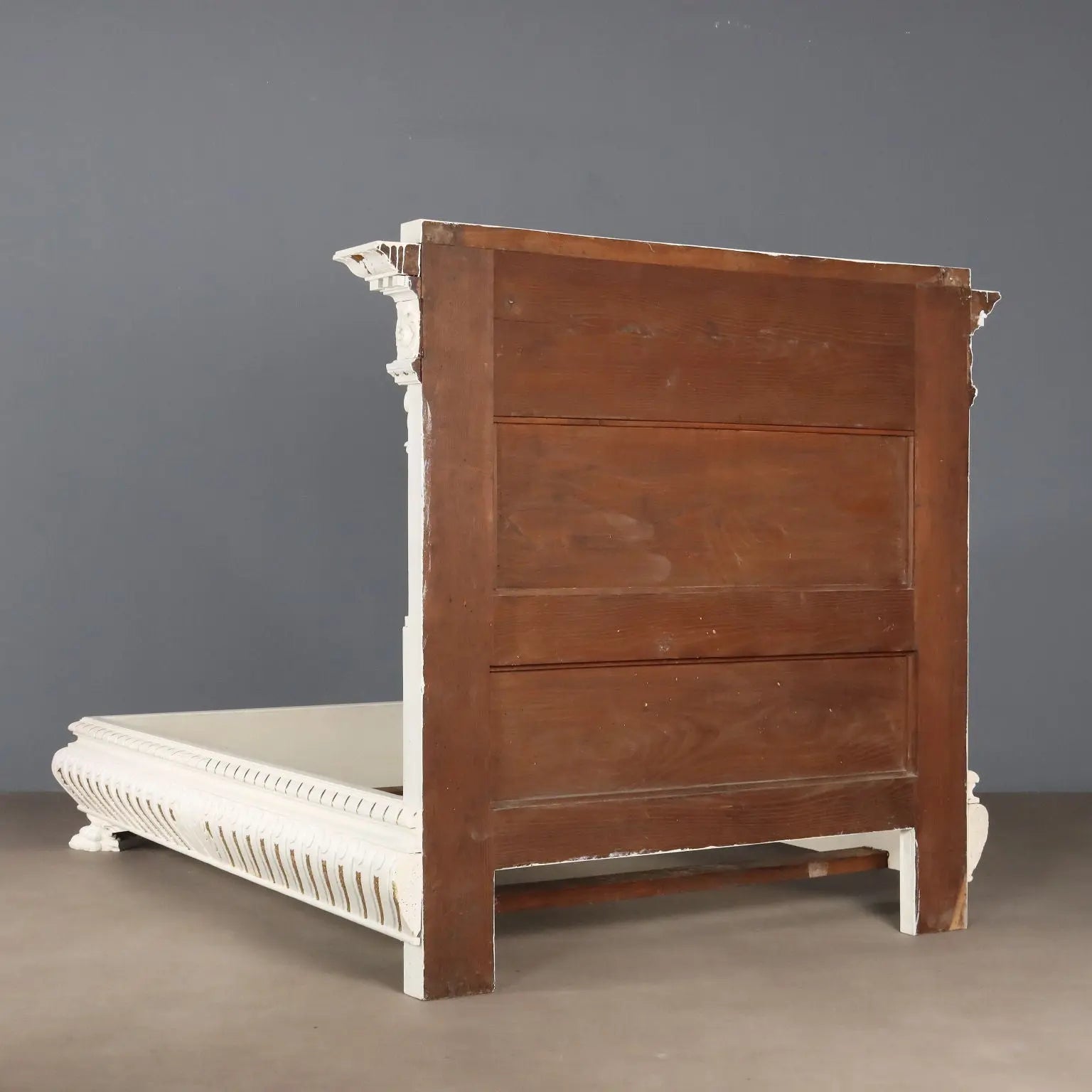 Poplar Bed in Neo-Renaissance Style - Mid 20th Century