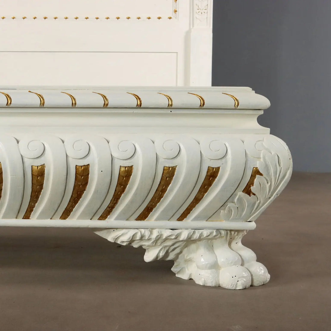 Poplar Bed in Neo-Renaissance Style - Mid 20th Century