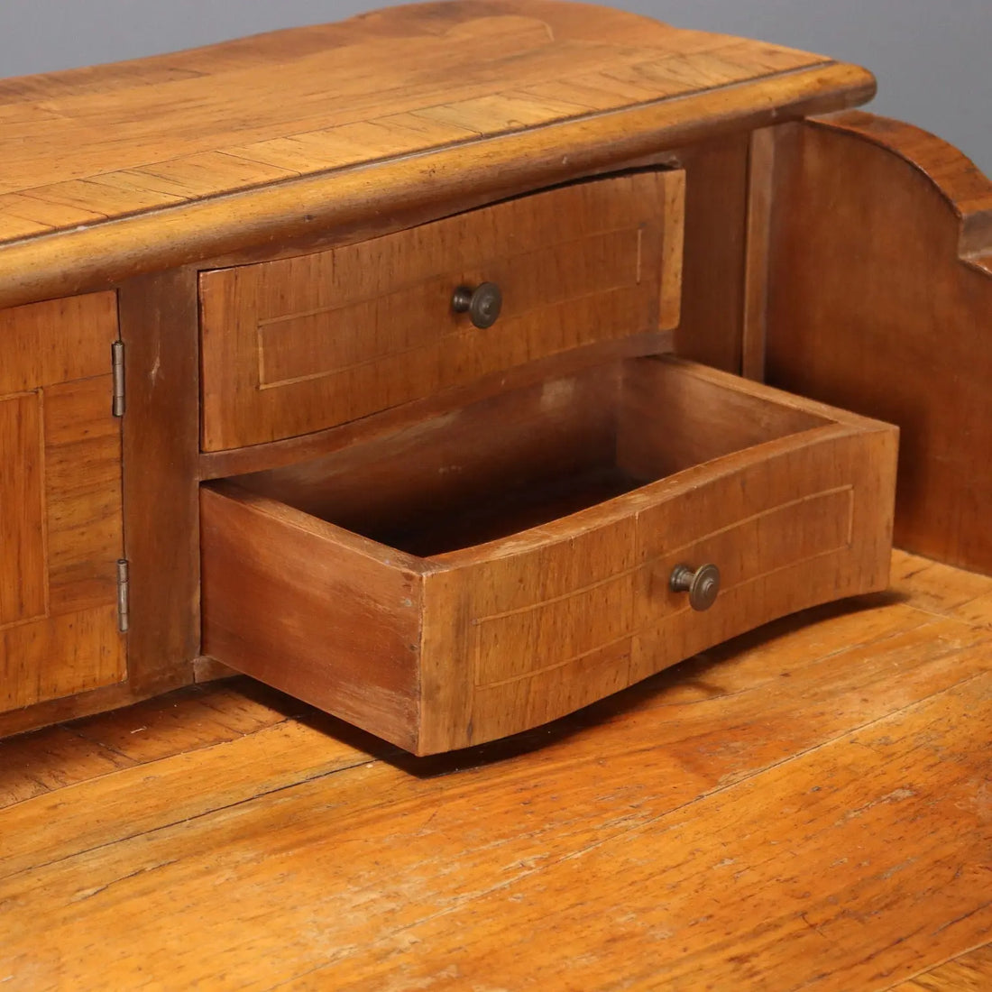 Antique Writing Desk Baroque Style Walnut Italy XX Century