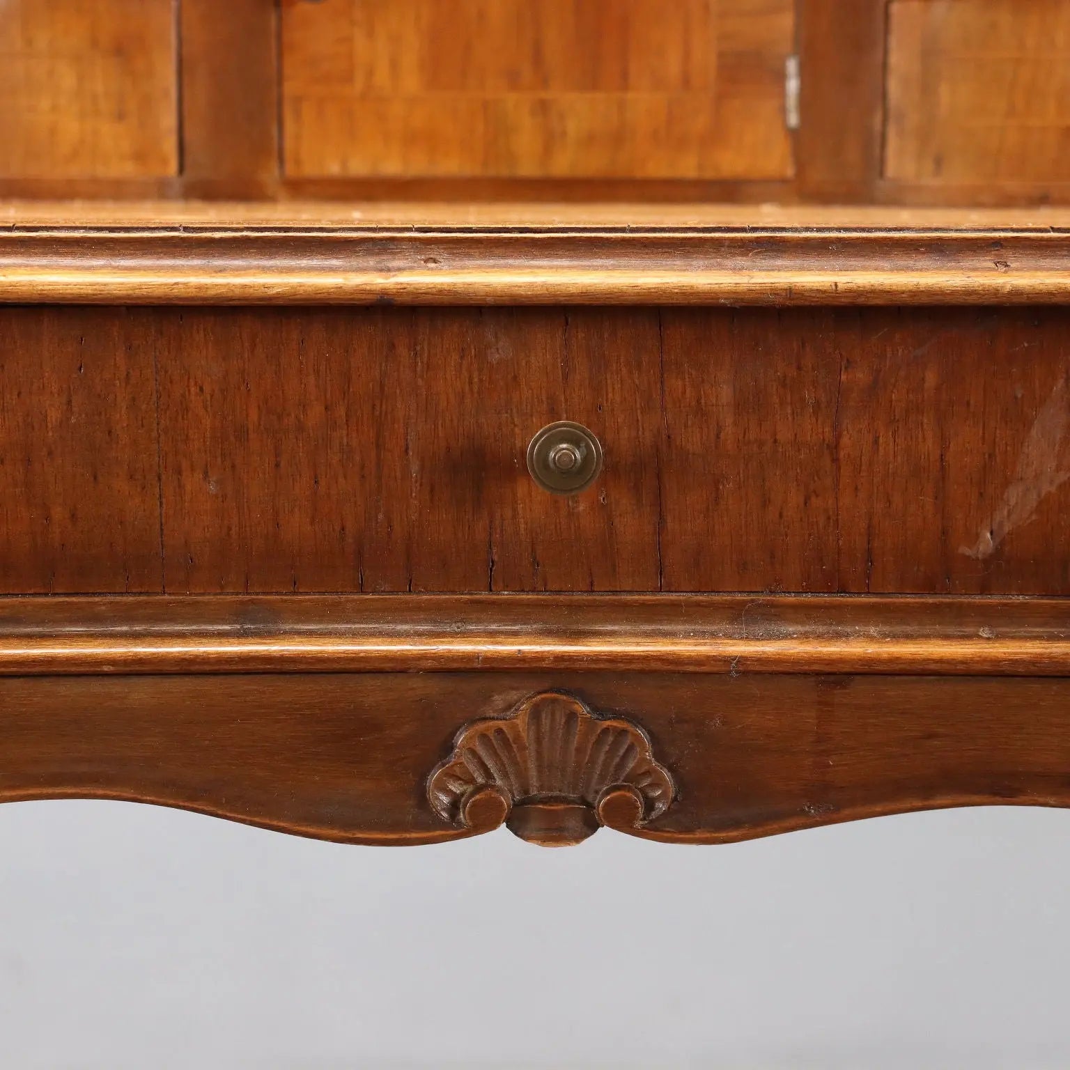 Antique Writing Desk Baroque Style Walnut Italy XX Century