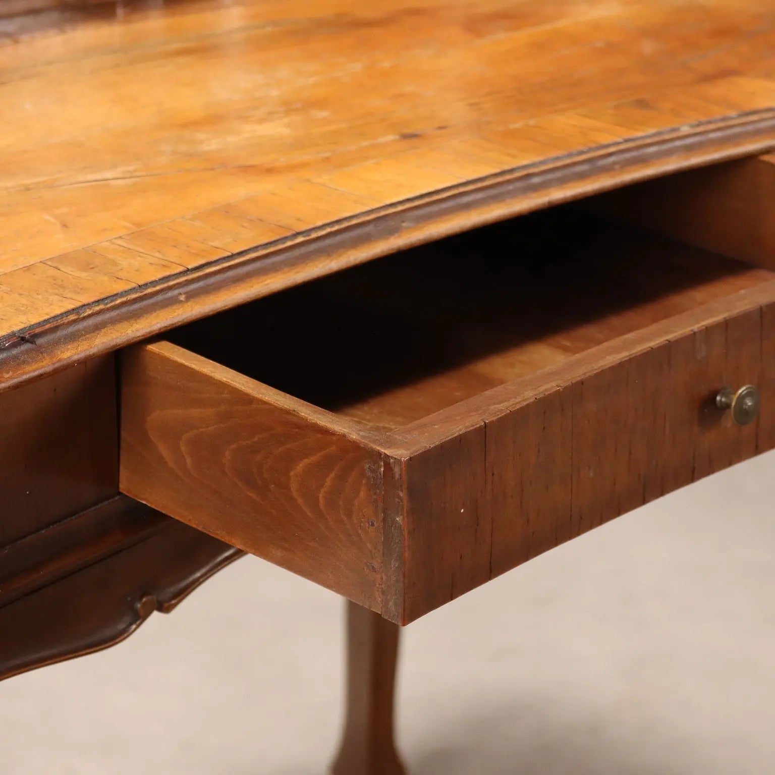 Antique Writing Desk Baroque Style Walnut Italy XX Century