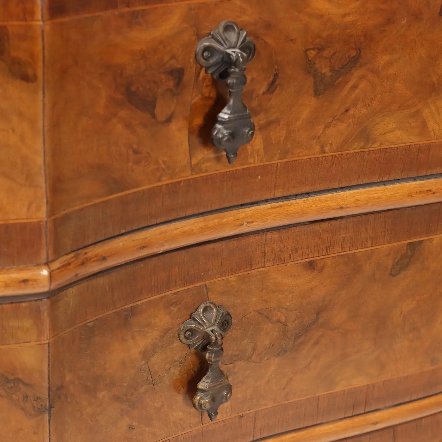 Walnut Style Trumeau - Italy Early 1900s