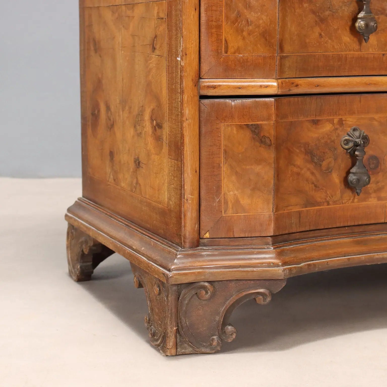 Walnut Style Trumeau - Italy Early 1900s