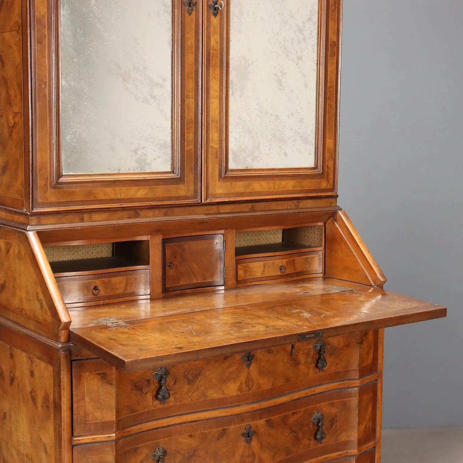 Walnut Style Trumeau - Italy Early 1900s