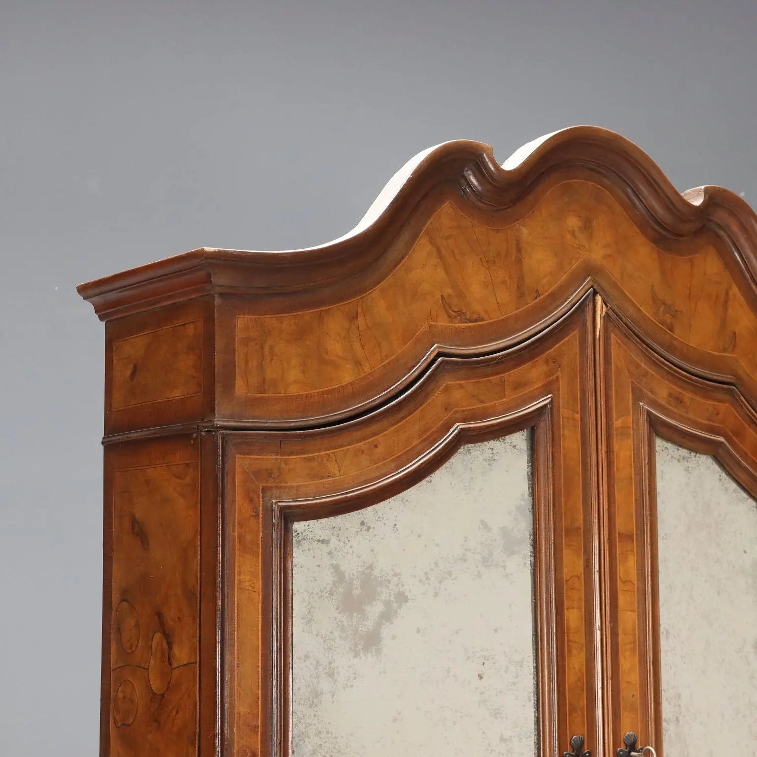 Walnut Style Trumeau - Italy Early 1900s