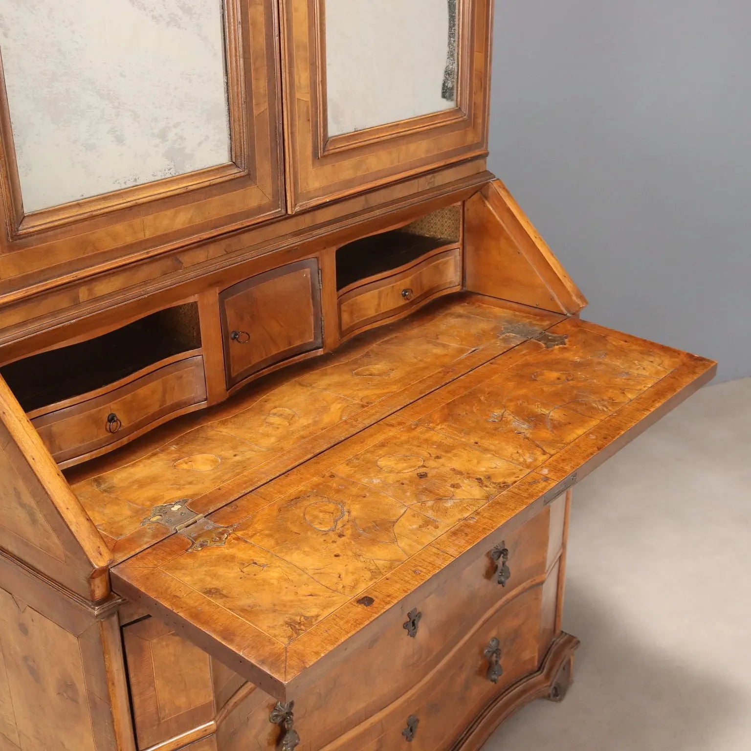 Walnut Style Trumeau - Italy Early 1900s