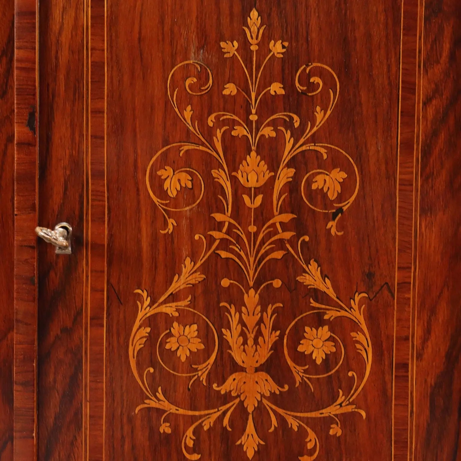 Antique Cupboard Neoclassical Style Veneered in Various Woods '900 - Italy, Early XX Century | Antiques | Cupboards