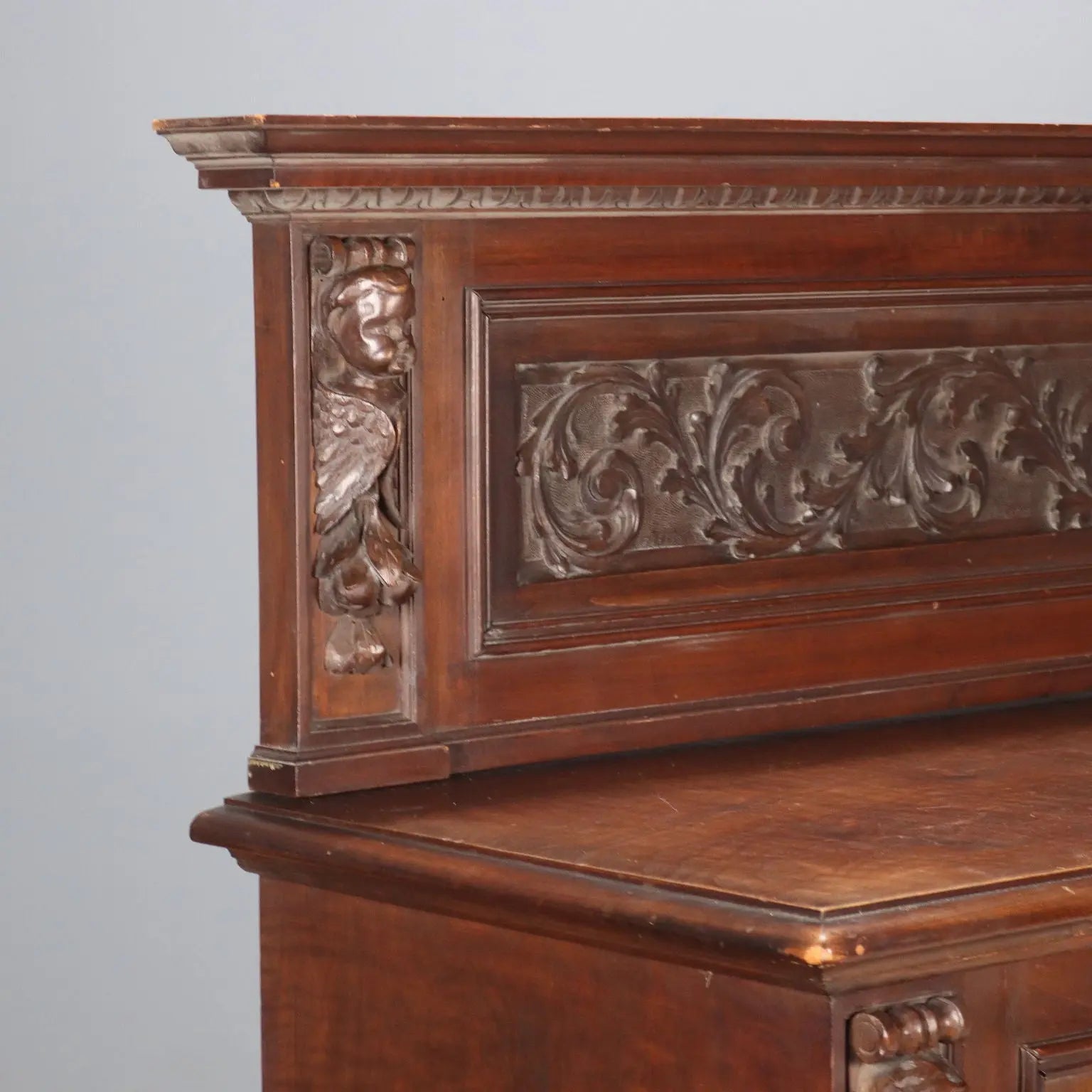 Walnut Sideboard in Neo-Renaissance Style, Italy 20th Century