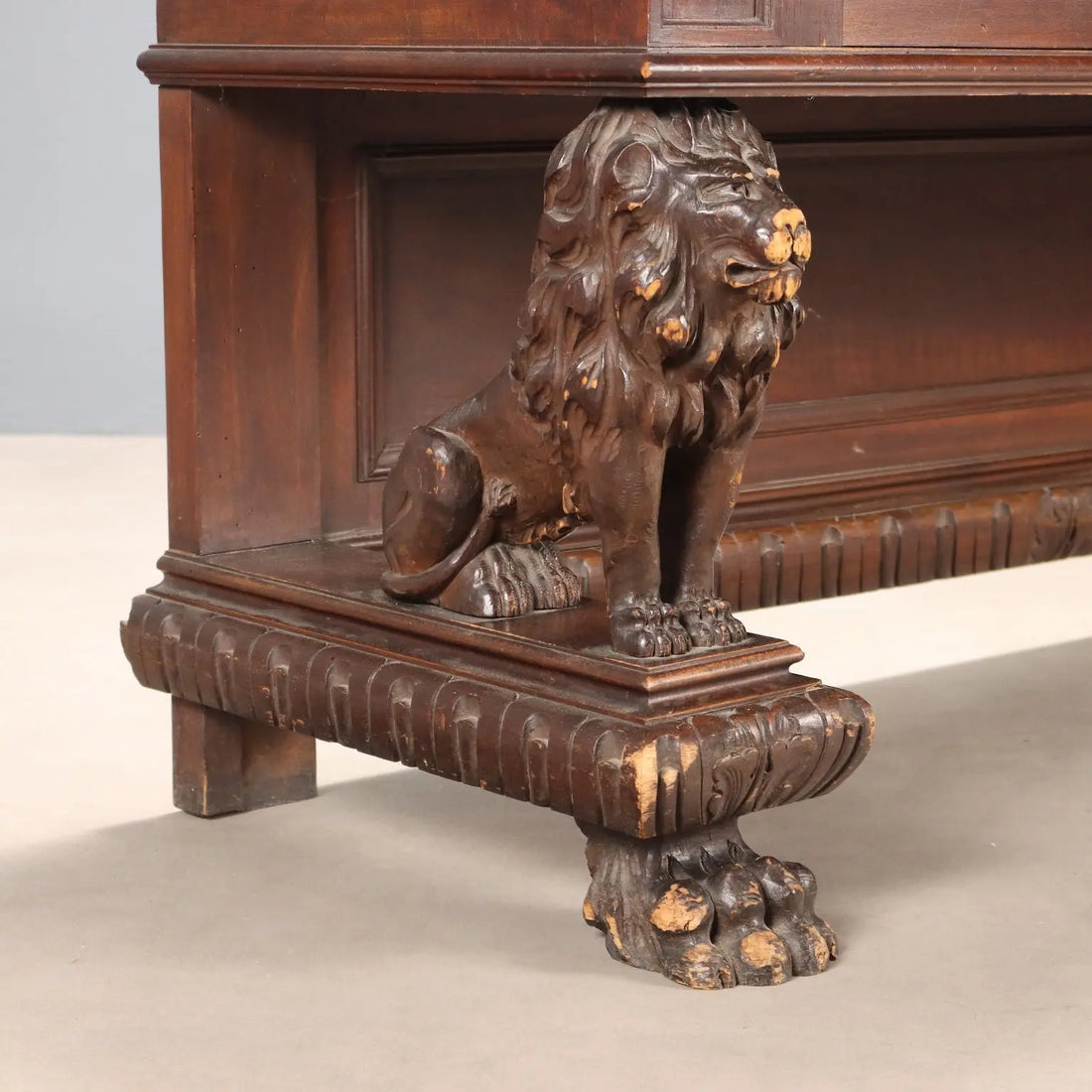 Walnut Sideboard in Neo-Renaissance Style, Italy 20th Century