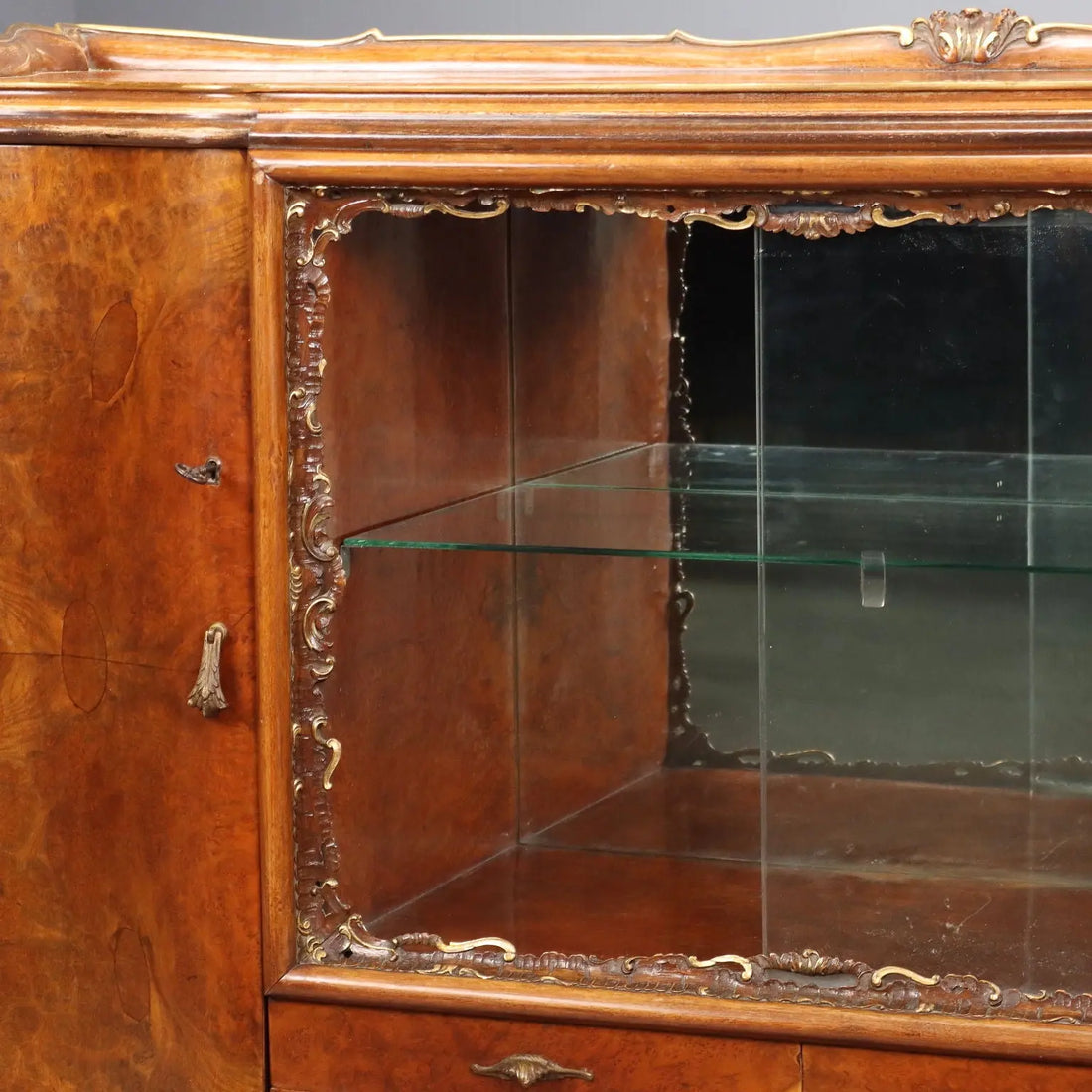 Antique Cupboard Chippendale Style Walnut Italy XX Century - Italy, Early XX Century | Antiques | Bookcases & Showcases