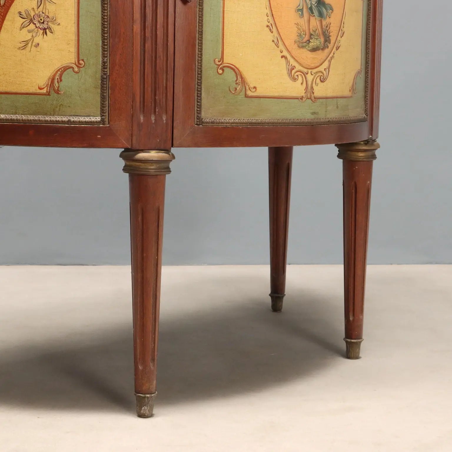 Antique Cupboards Demi-Lune Neoclassical Style Mahogany XX Century