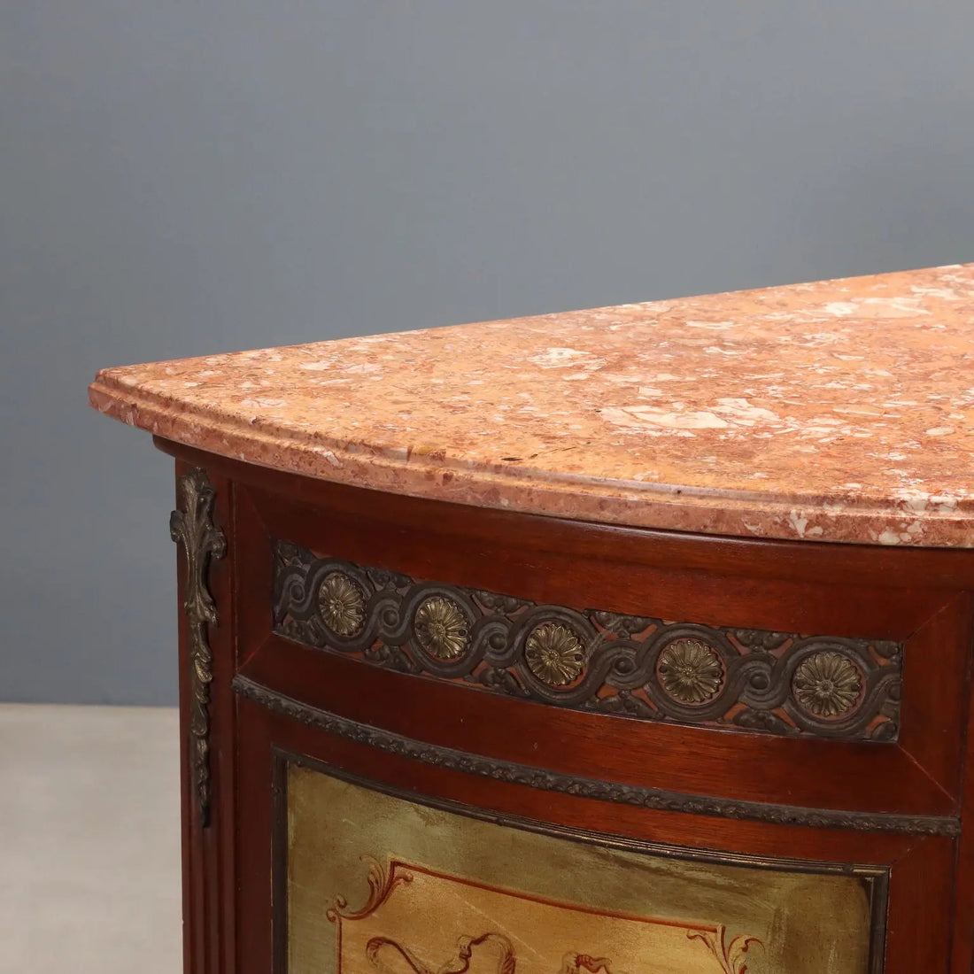 Antique Cupboards Demi-Lune Neoclassical Style Mahogany XX Century