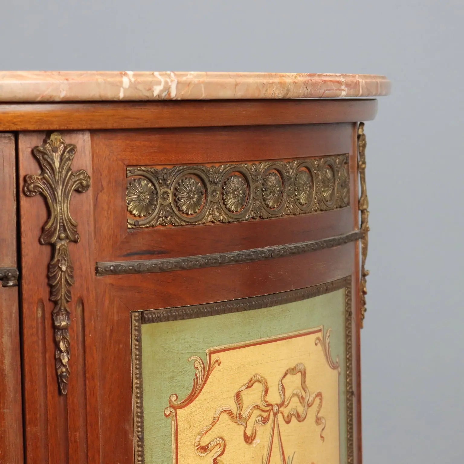 Antique Cupboards Demi-Lune Neoclassical Style Mahogany XX Century
