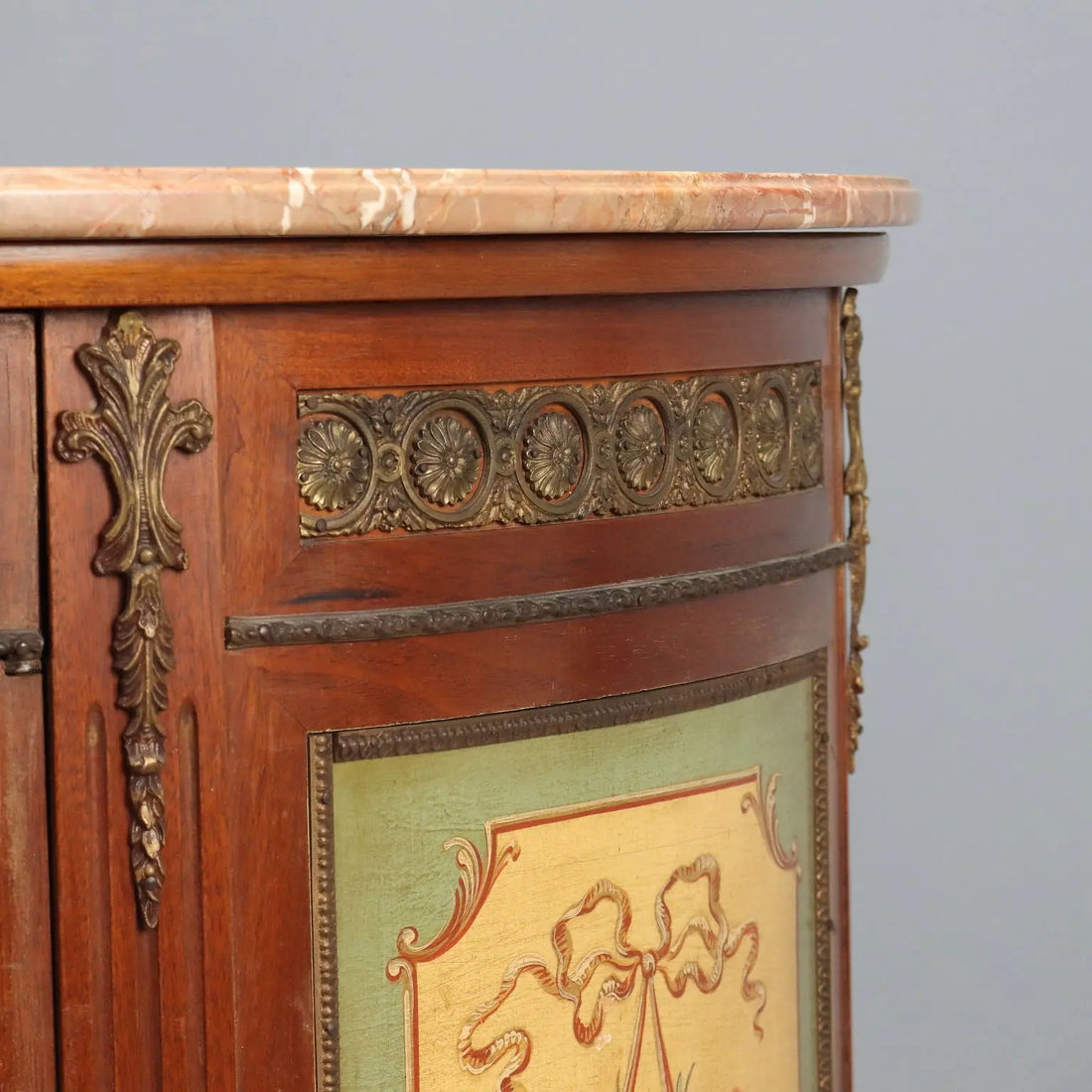Antique Cupboards Demi-Lune Neoclassical Style Mahogany XX Century