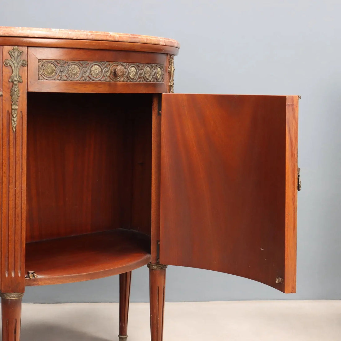 Antique Cupboards Demi-Lune Neoclassical Style Mahogany XX Century