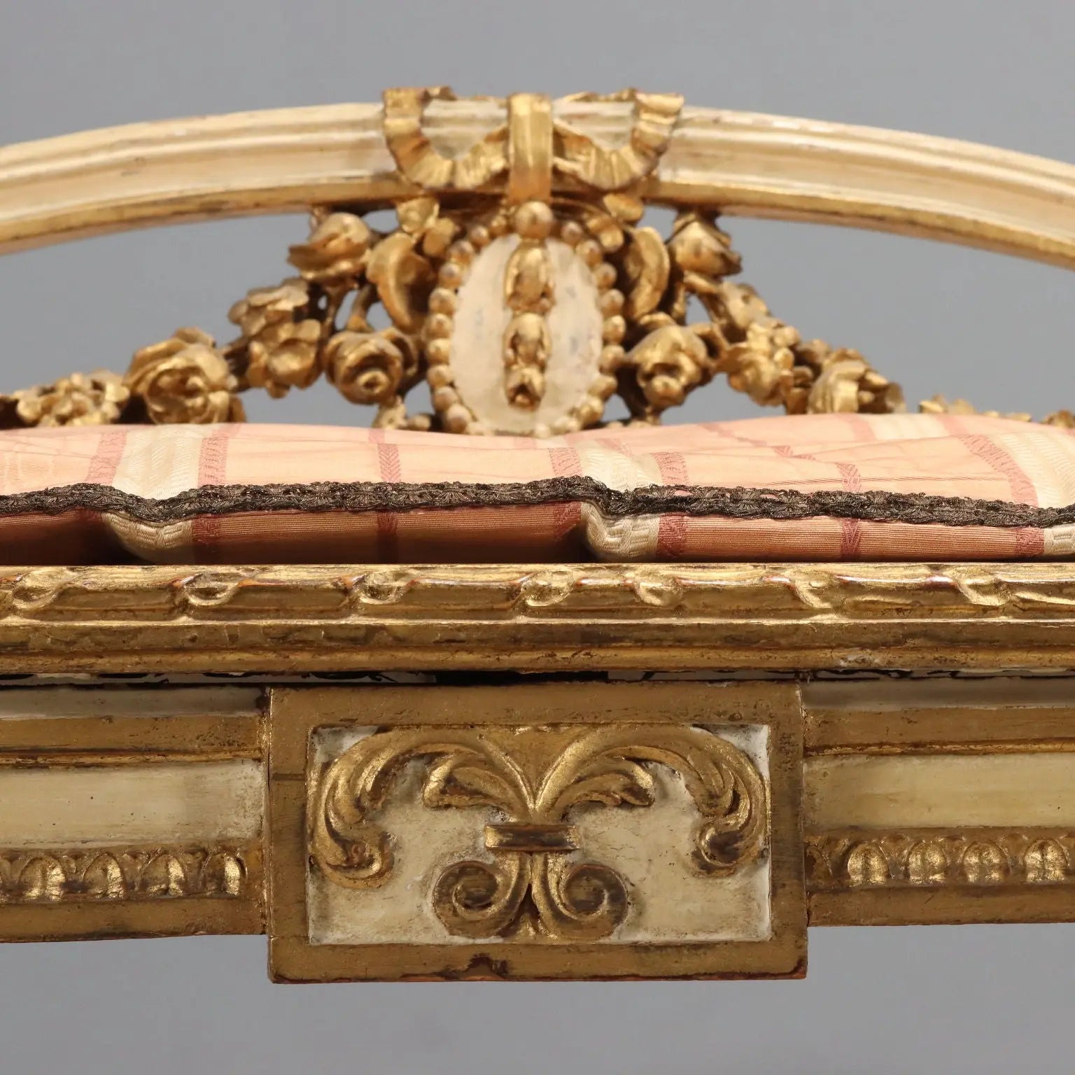 Antique Bench Neoclassical Style Lacquered Gilded Wood '800 - Italy, Late XIX Century | Antiques | Seating