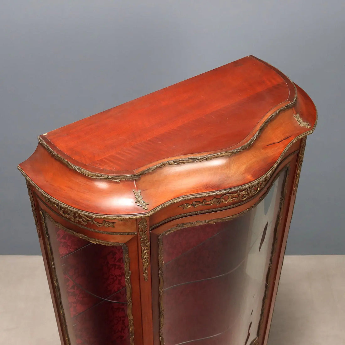 Antique Showcase Baroque Style Mahogany Bronze Italy XX Century - Italy, XX Century | Antiques | Bookcases & Showcases