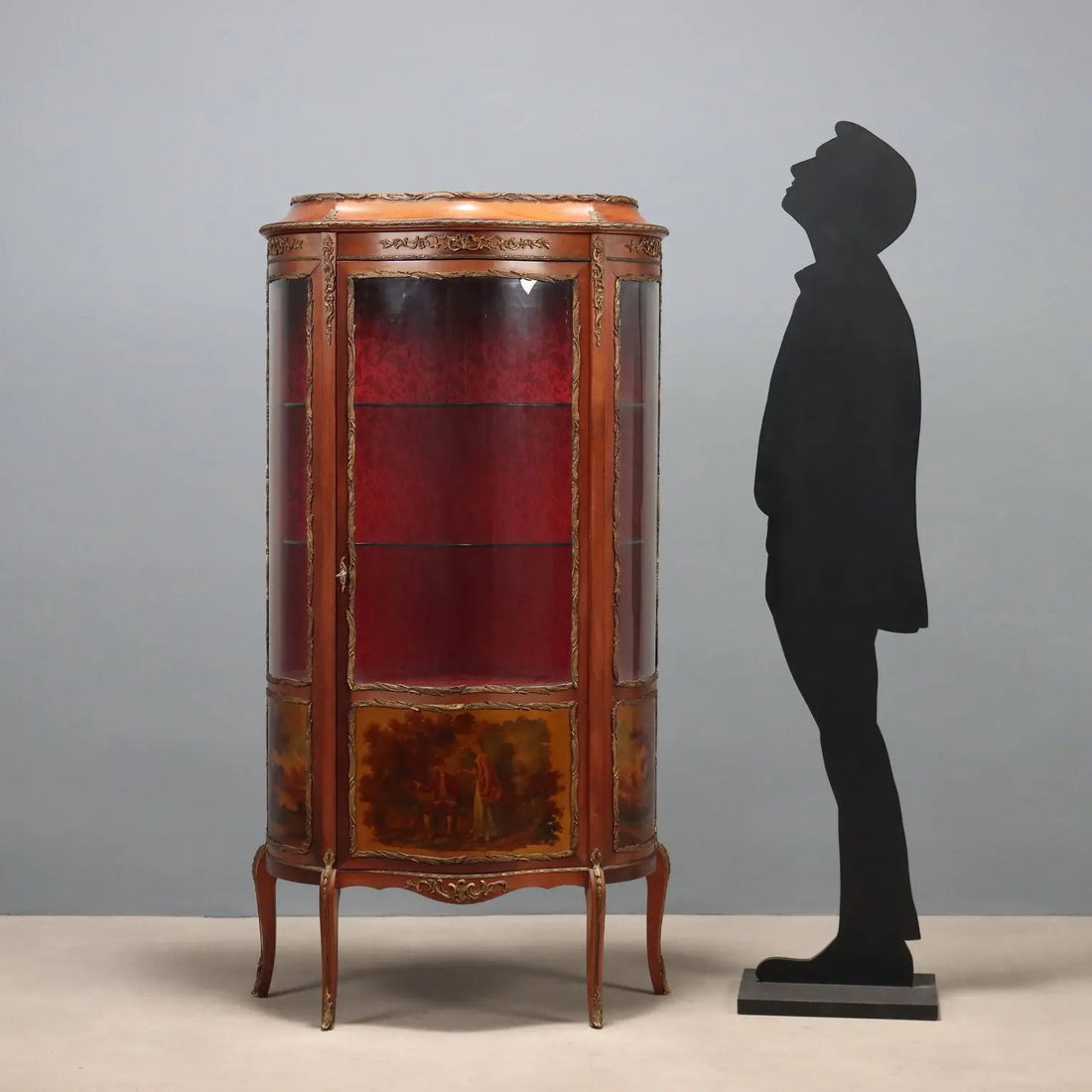 Antique Showcase Baroque Style Mahogany Bronze Italy XX Century - Italy, XX Century | Antiques | Bookcases & Showcases
