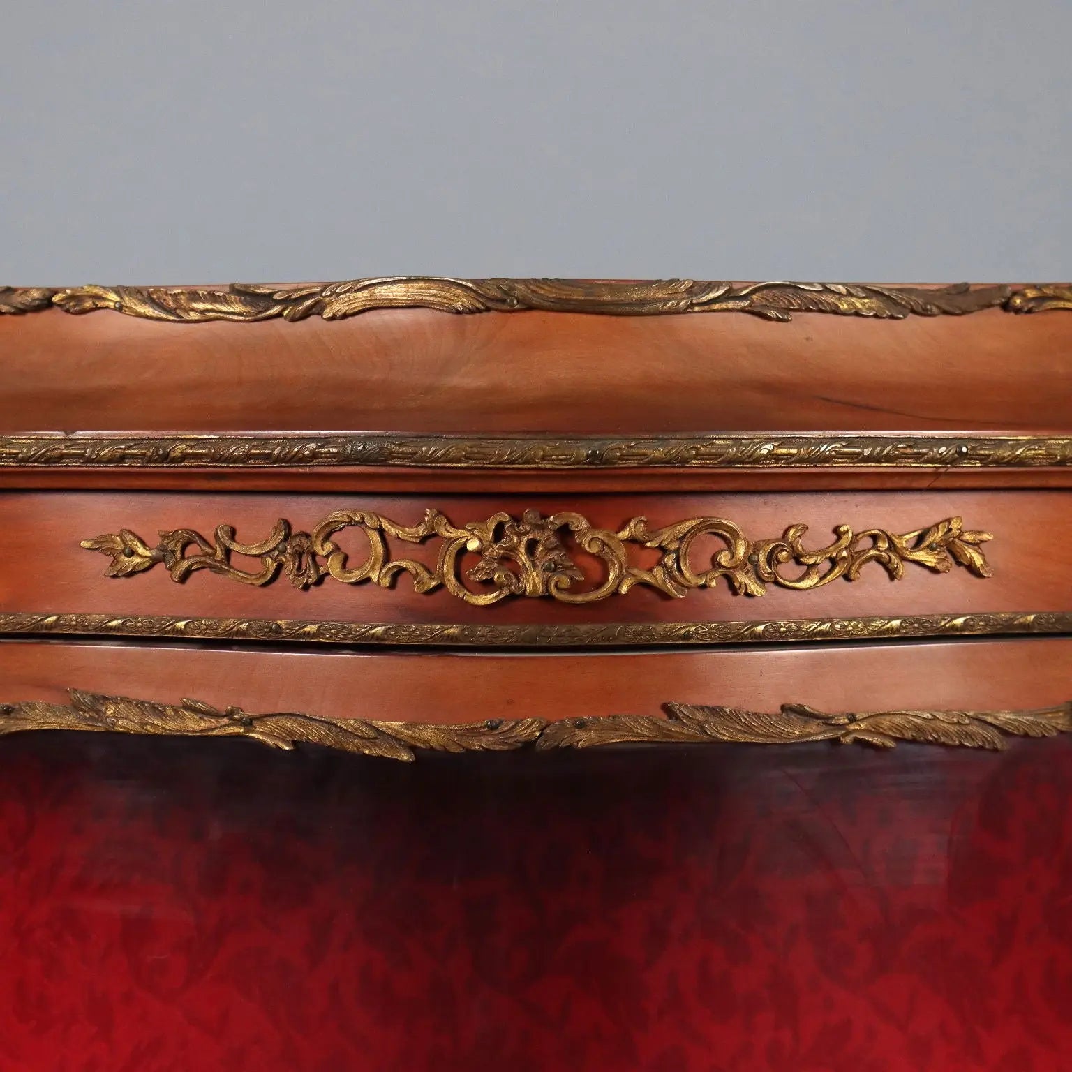Antique Showcase Baroque Style Mahogany Bronze Italy XX Century - Italy, XX Century | Antiques | Bookcases & Showcases