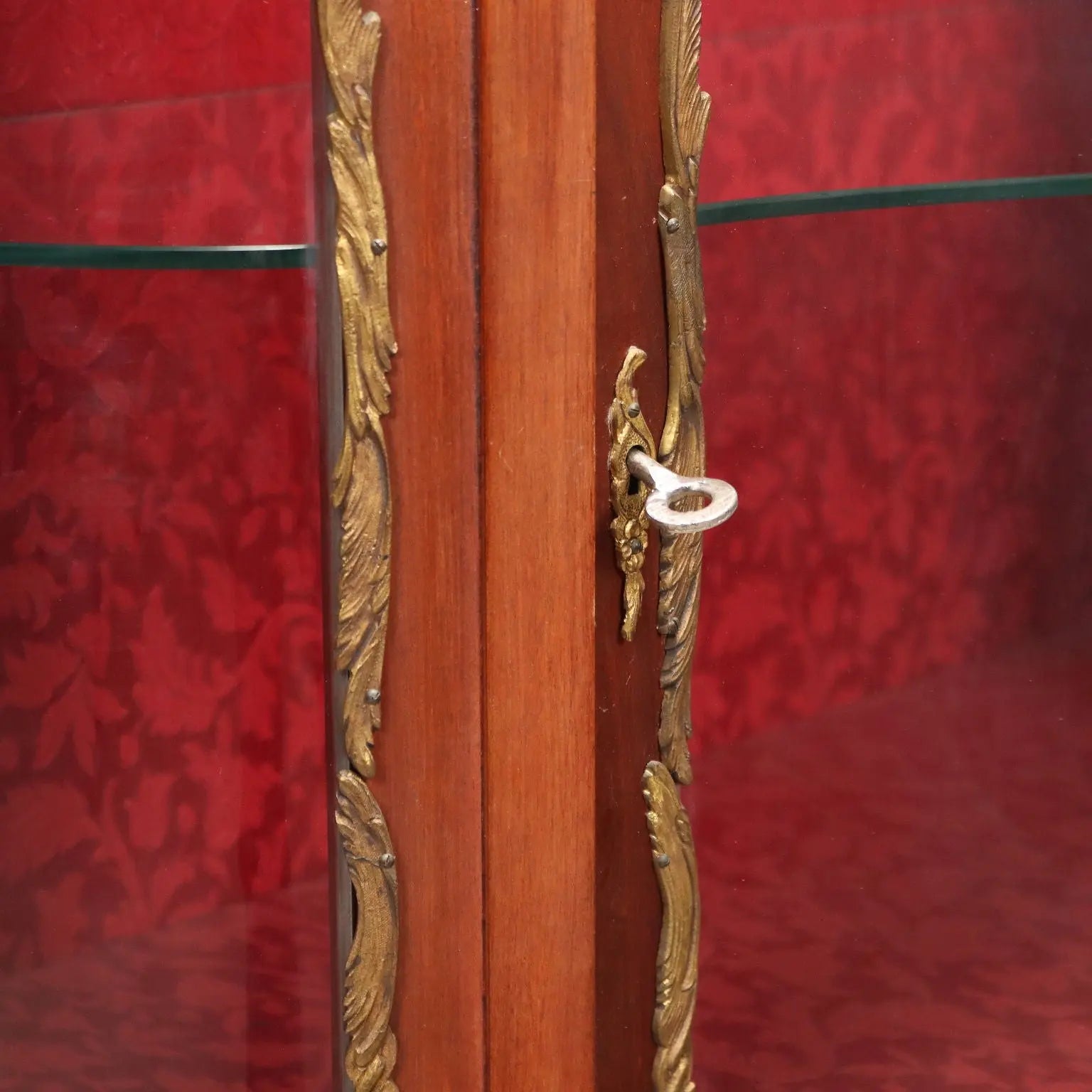 Antique Showcase Baroque Style Mahogany Bronze Italy XX Century - Italy, XX Century | Antiques | Bookcases & Showcases