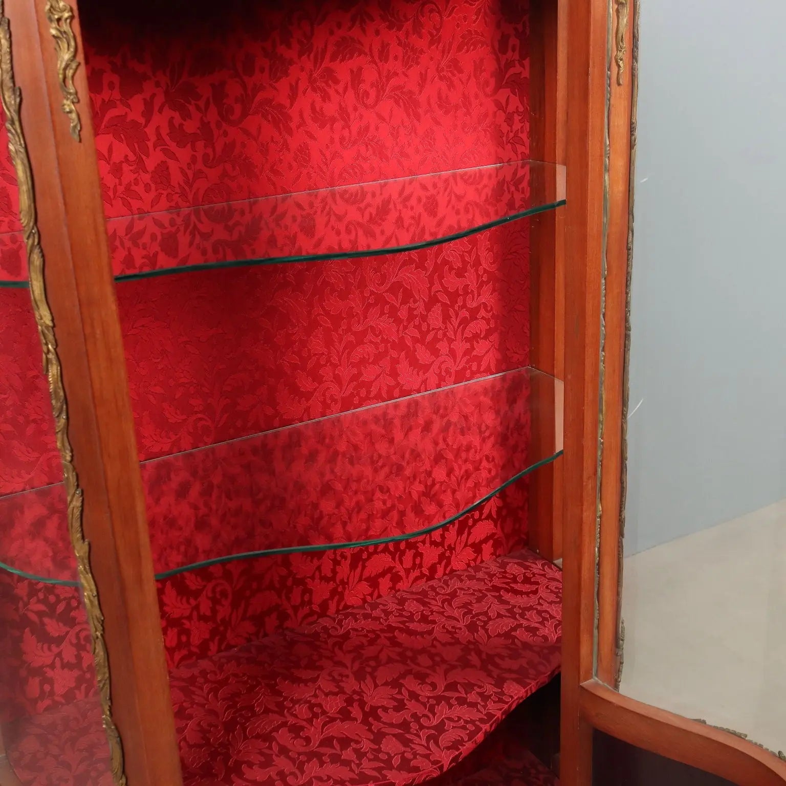 Antique Showcase Baroque Style Mahogany Bronze Italy XX Century - Italy, XX Century | Antiques | Bookcases & Showcases