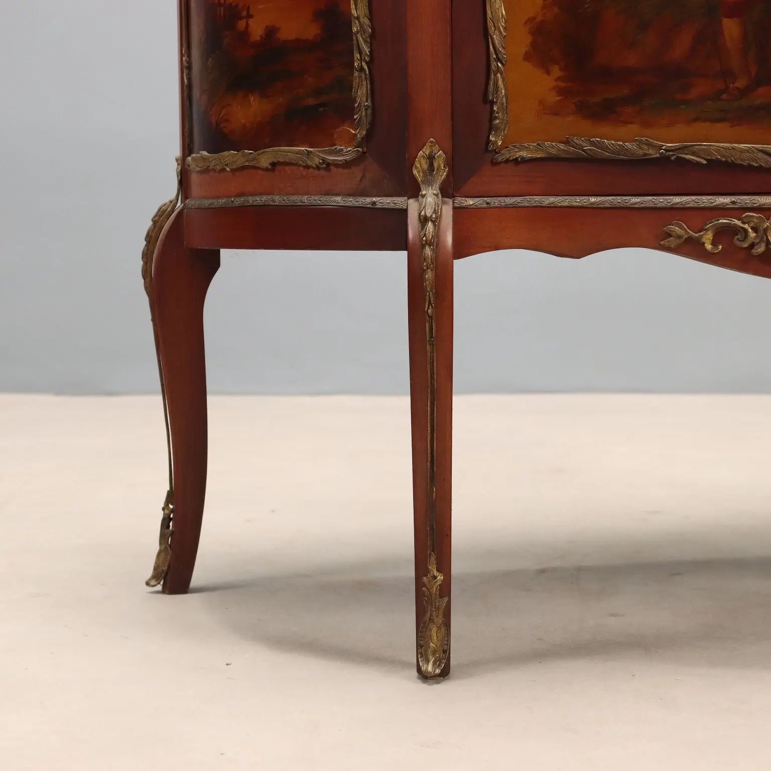 Antique Showcase Baroque Style Mahogany Bronze Italy XX Century - Italy, XX Century | Antiques | Bookcases & Showcases