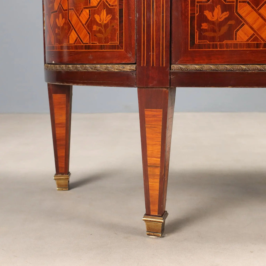 Antique Cupboard Half-Moon Shaped Neoclassical Style XX Century