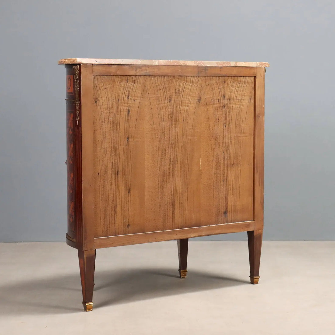 Antique Cupboard Half-Moon Shaped Neoclassical Style XX Century