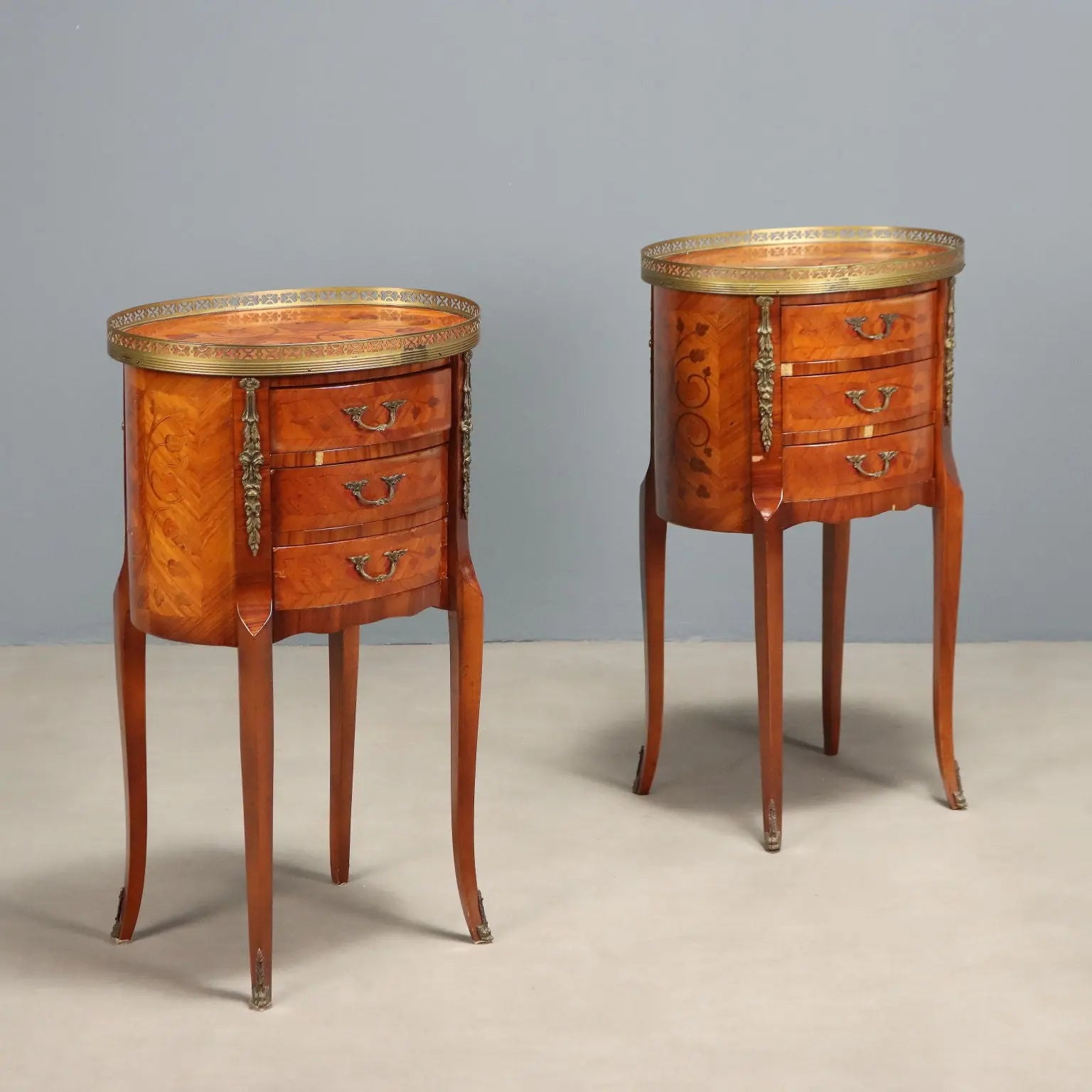 Antique Bedside Tables Napoleon III Style Bois de Rose XX Century