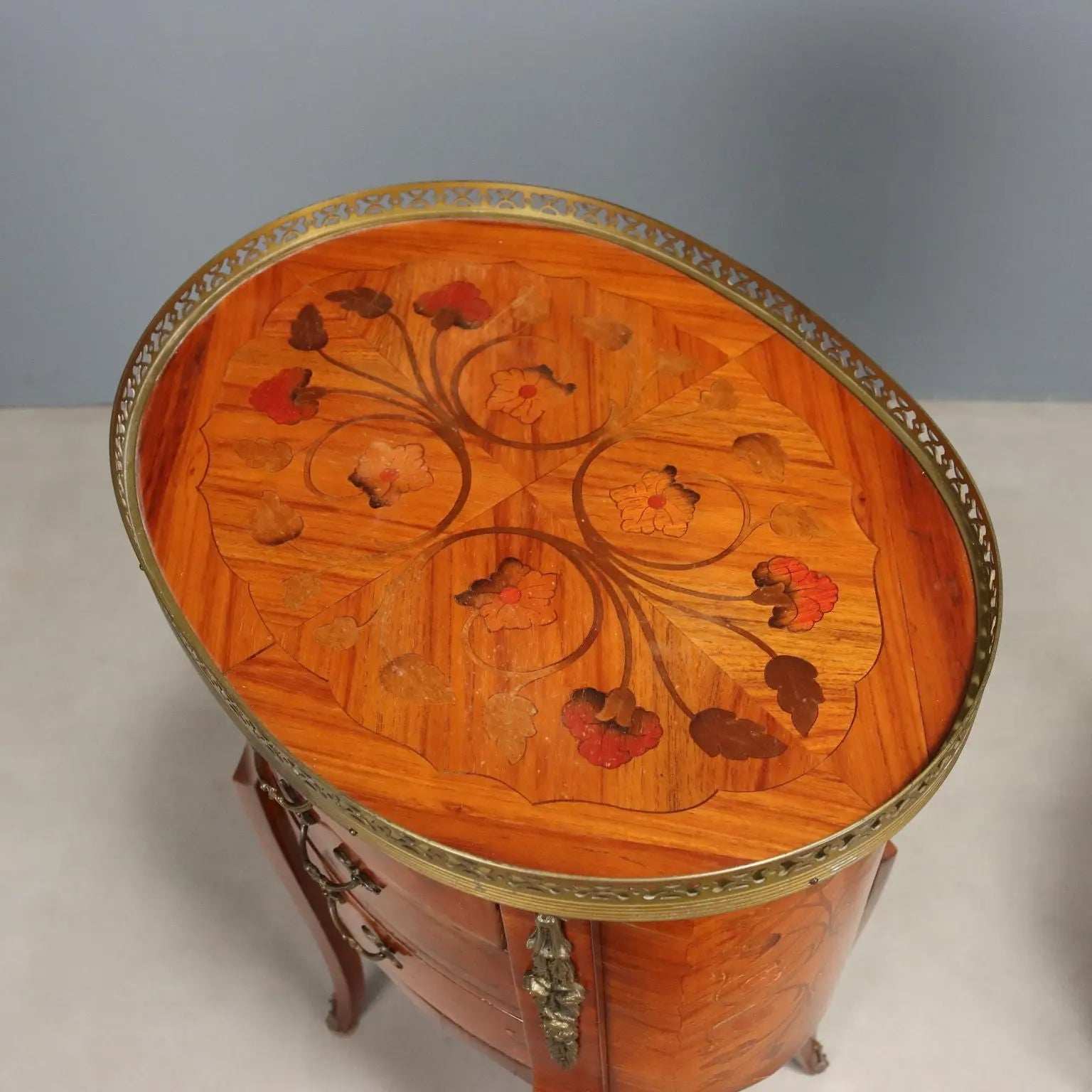 Antique Bedside Tables Napoleon III Style Bois de Rose XX Century