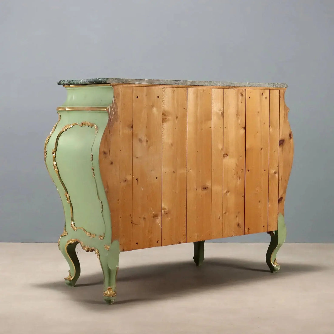 Antique Chest of Drawers Baroque Style Lacquered Wood XX Century