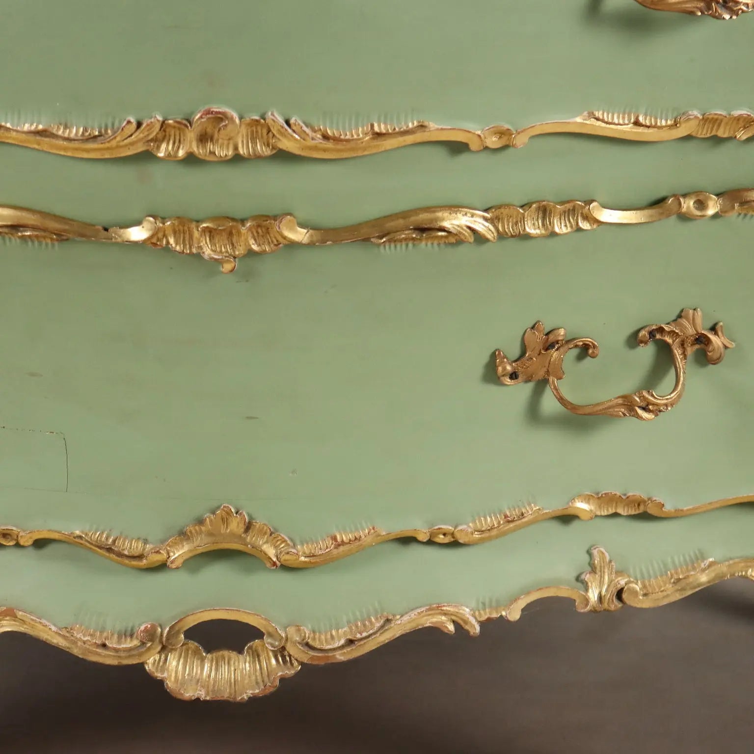 Antique Chest of Drawers Baroque Style Lacquered Wood XX Century