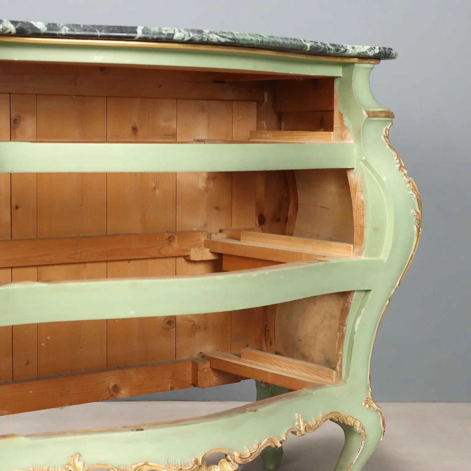 Antique Chest of Drawers Baroque Style Lacquered Wood XX Century