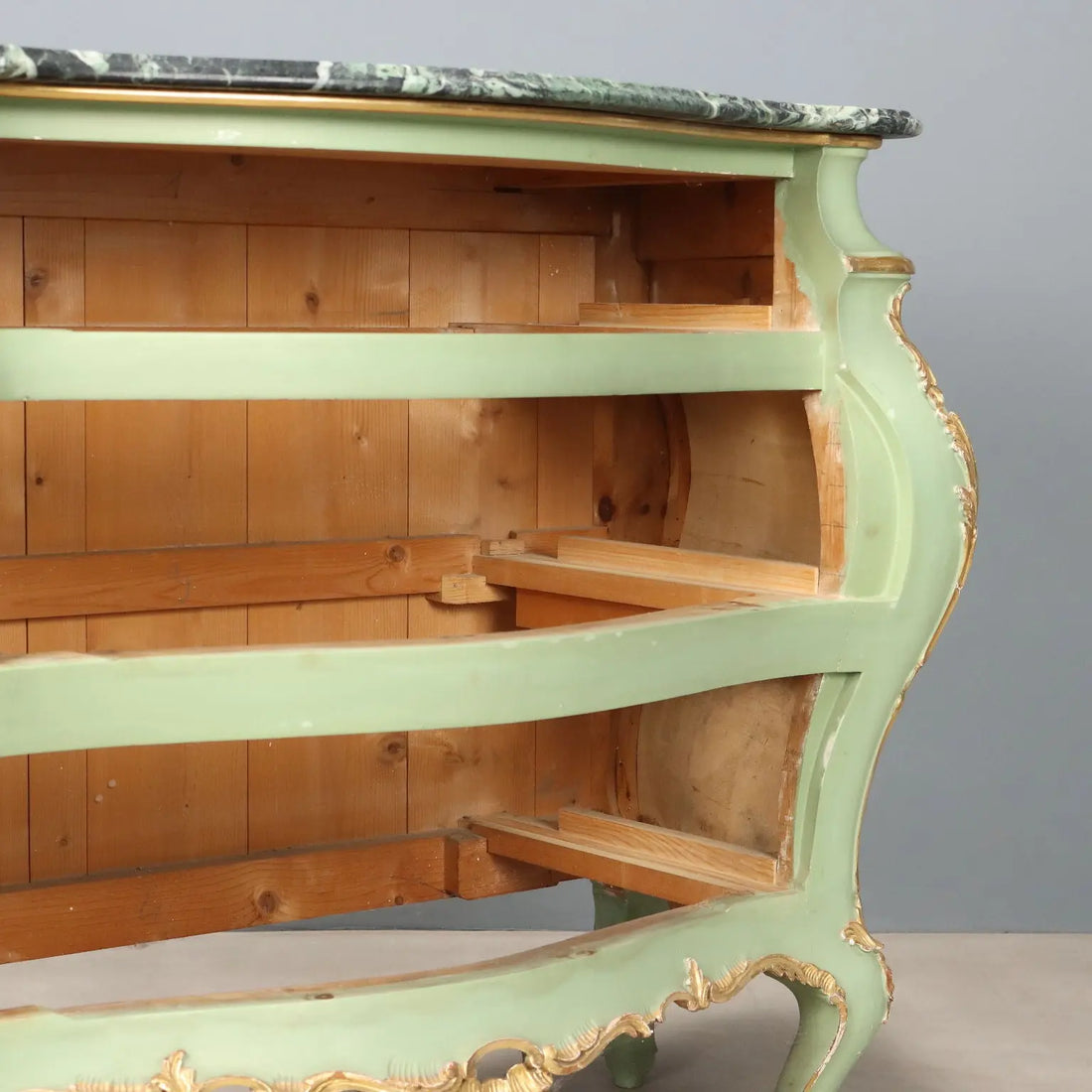 Antique Chest of Drawers Baroque Style Lacquered Wood XX Century