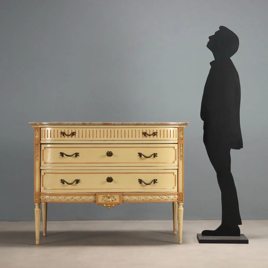 Antique Chest of Drawers Neoclassical Style Lacquered Wood '900