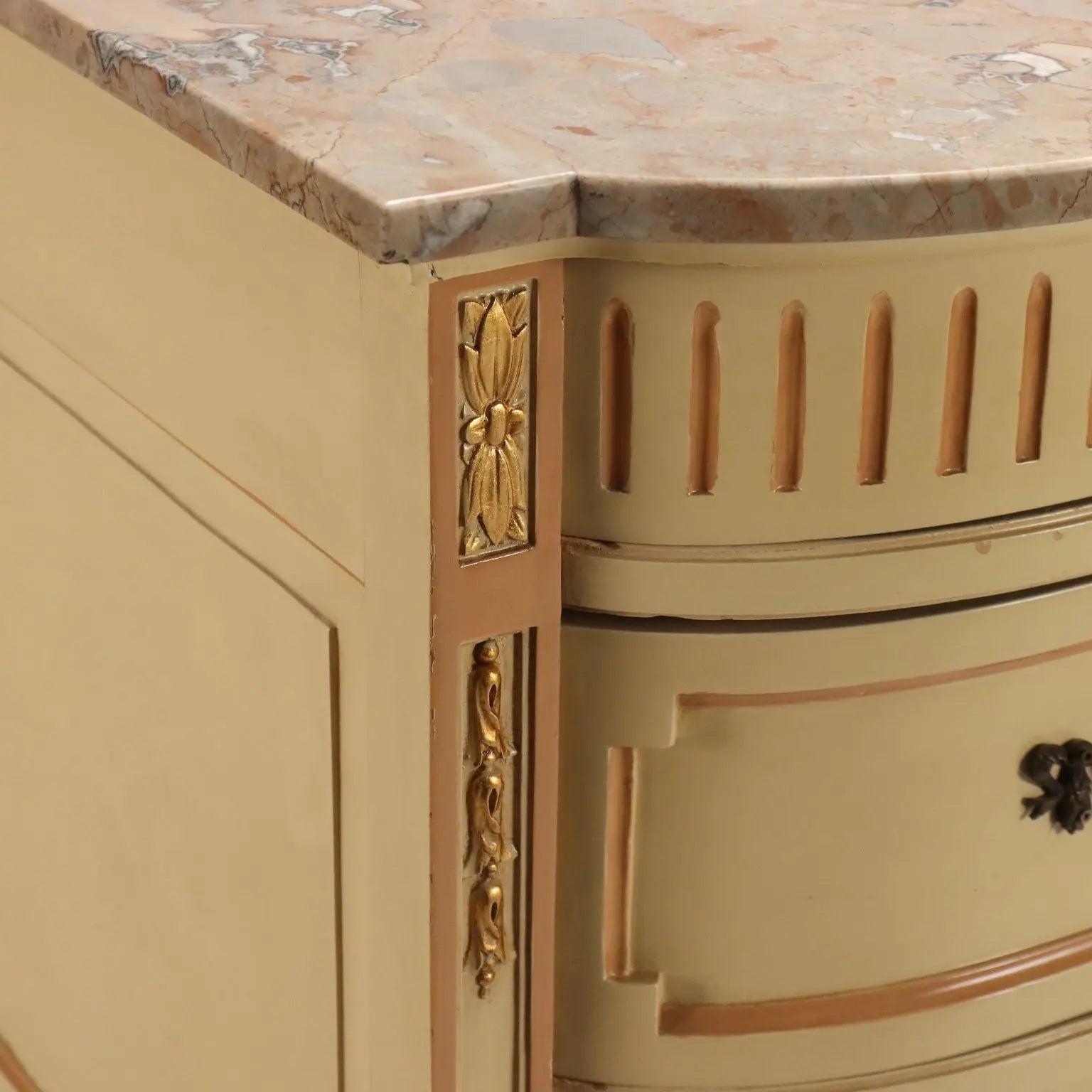 Antique Chest of Drawers Neoclassical Style Lacquered Wood '900