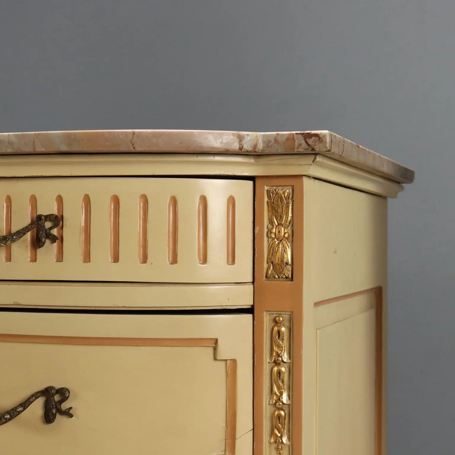Antique Chest of Drawers Neoclassical Style Lacquered Wood '900